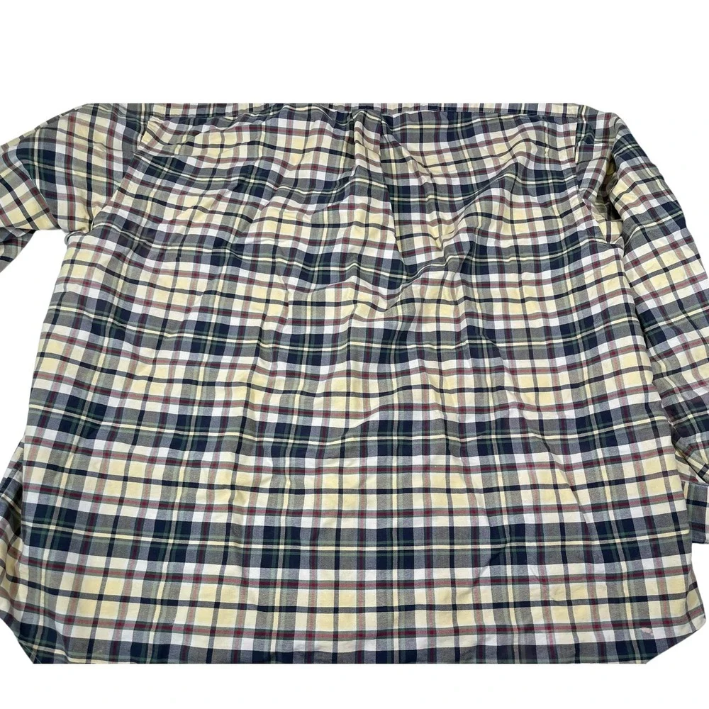 Vintage Polo Ralph Lauren XL Plaid‎ Button Down Big Shirt Distressed Thrashed